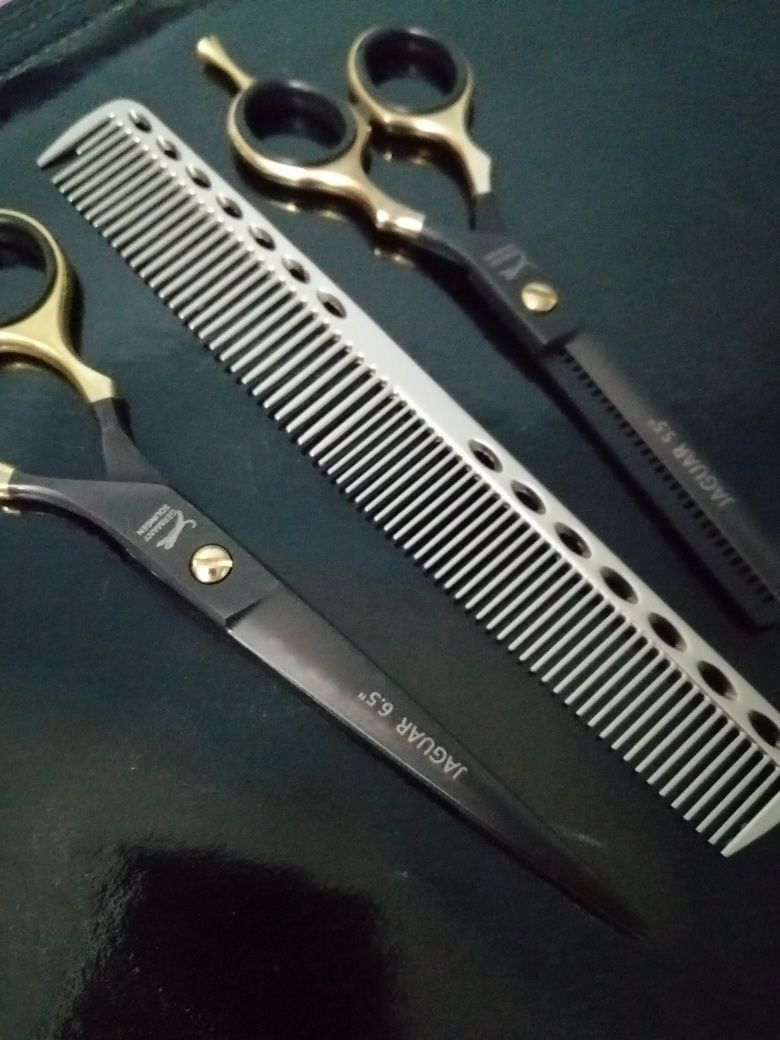Set foarfeci jaguar tuns filat pieptăn 5.5