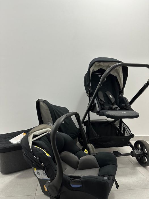 Cărucior 3 in 1 Joie Chrome + scoica i-Gemm