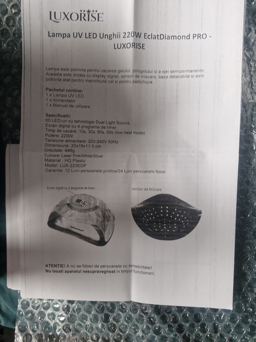Lampa led/uv luxorise