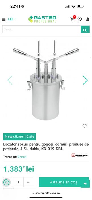 Dozator sosuri 4,5L - 1 pompa