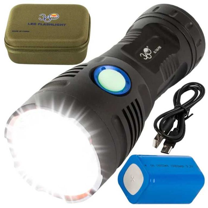 Lanternă High Power Xtreme  LED XH-P90.3 OC+COB, 4000LM/900M cu husă