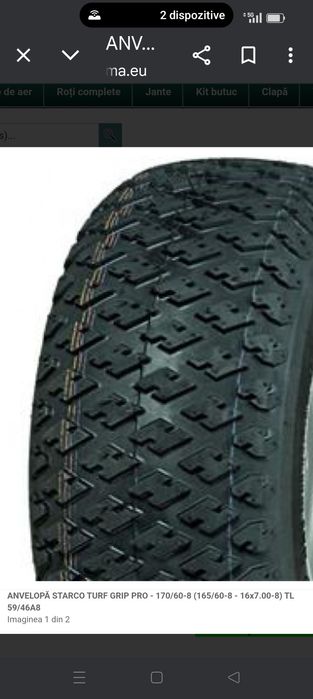 Vând cauciuc pentru tractoras de tuns iarba