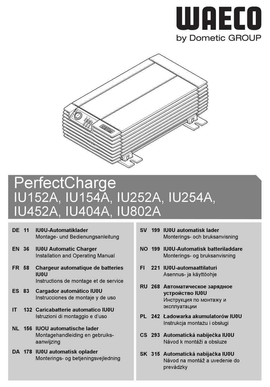 Зарядное устройство WAECO PerfectCharge IU 452A