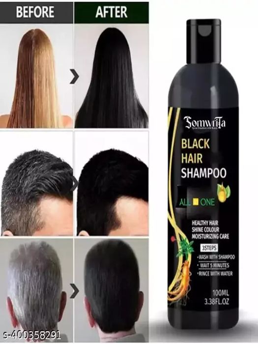 Soch bo'yoqli shampun MEIDU Black Hair Dye erkaklar va ayollar uchun,