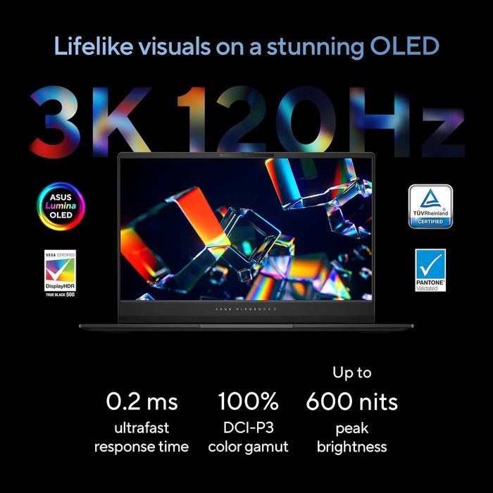 ASUS Vivobook S 16 OLED 3.2K OLED 16:10 120Hz, Intel Core Ultra 7 155H