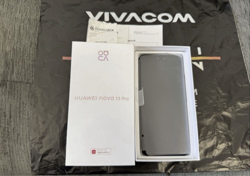 КАТО НОВ 512GB Huawei Nova 13 PRO Vivacom Гаранция 2027 г. Black