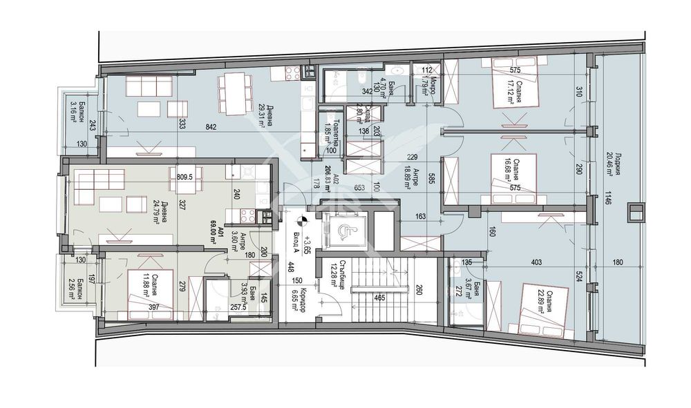 Продава се Многостаен апартамент в София, Хаджи Димитър - 207 кв.м за 1599 €/кв.м - Снимка #2