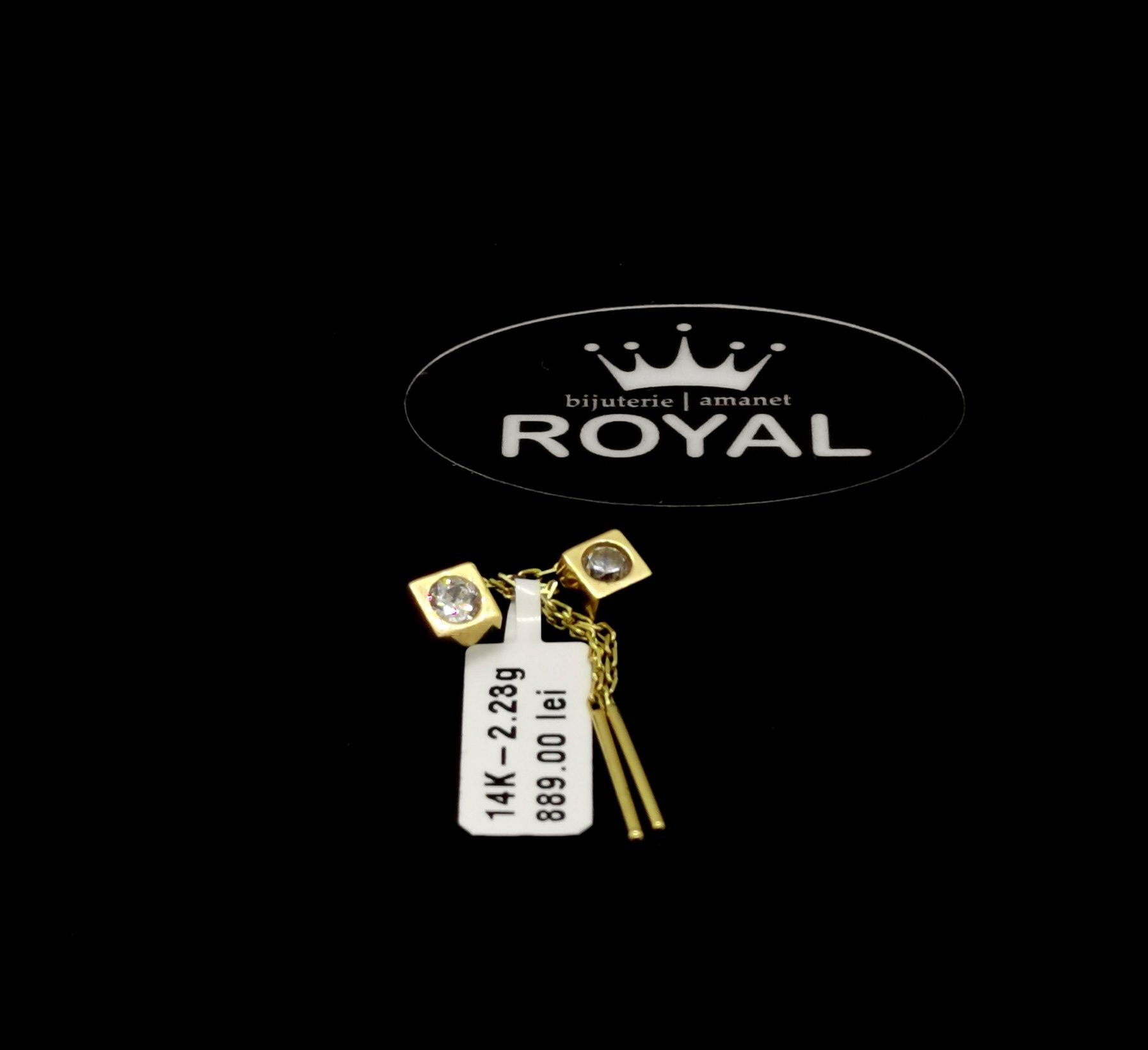 Bijuteria Royal cercei din aur 14k 2.23 gr