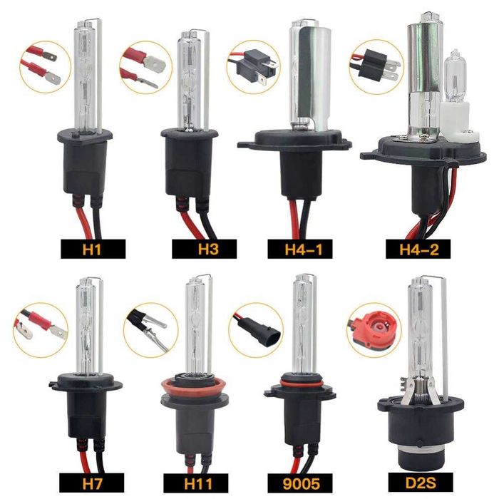 Becuri xenon 35W-H1/H7/H3/H8/H9/H11/H27/HB4-4300/5000/6000/8000k