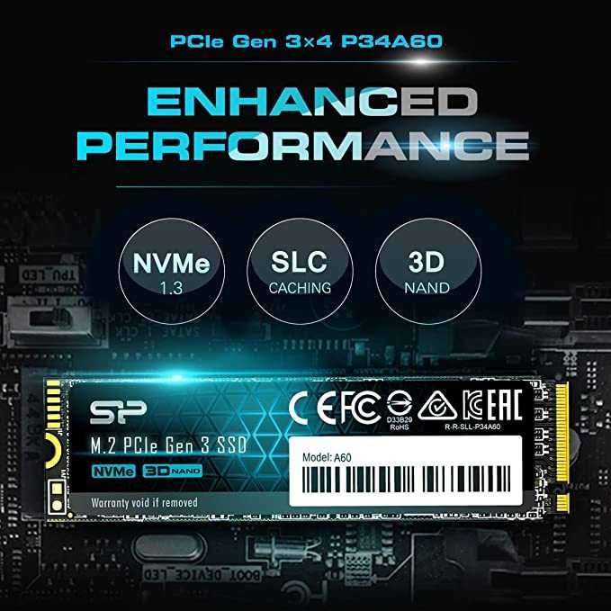 512GB SSD Silicon Power A60 M.2 NVMe PCIE GEN 3X4 NVME