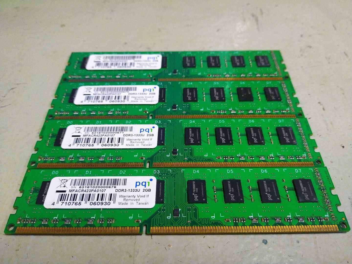 PQI 2Gb, DDR3, 10667Mb/с, 1333MHz, 1.5V, DIMM, в Ассортименте.