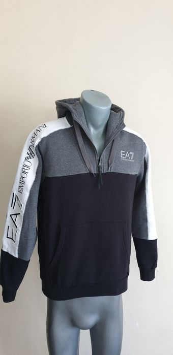 Emporio Armani EA7 Hoodie Half Zip Mens  50/L ОРИГИНАЛ! Мъжки Суичер!
