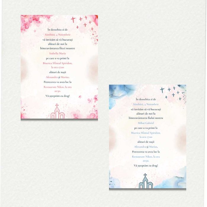 Invitații digitale botez – 40 lei