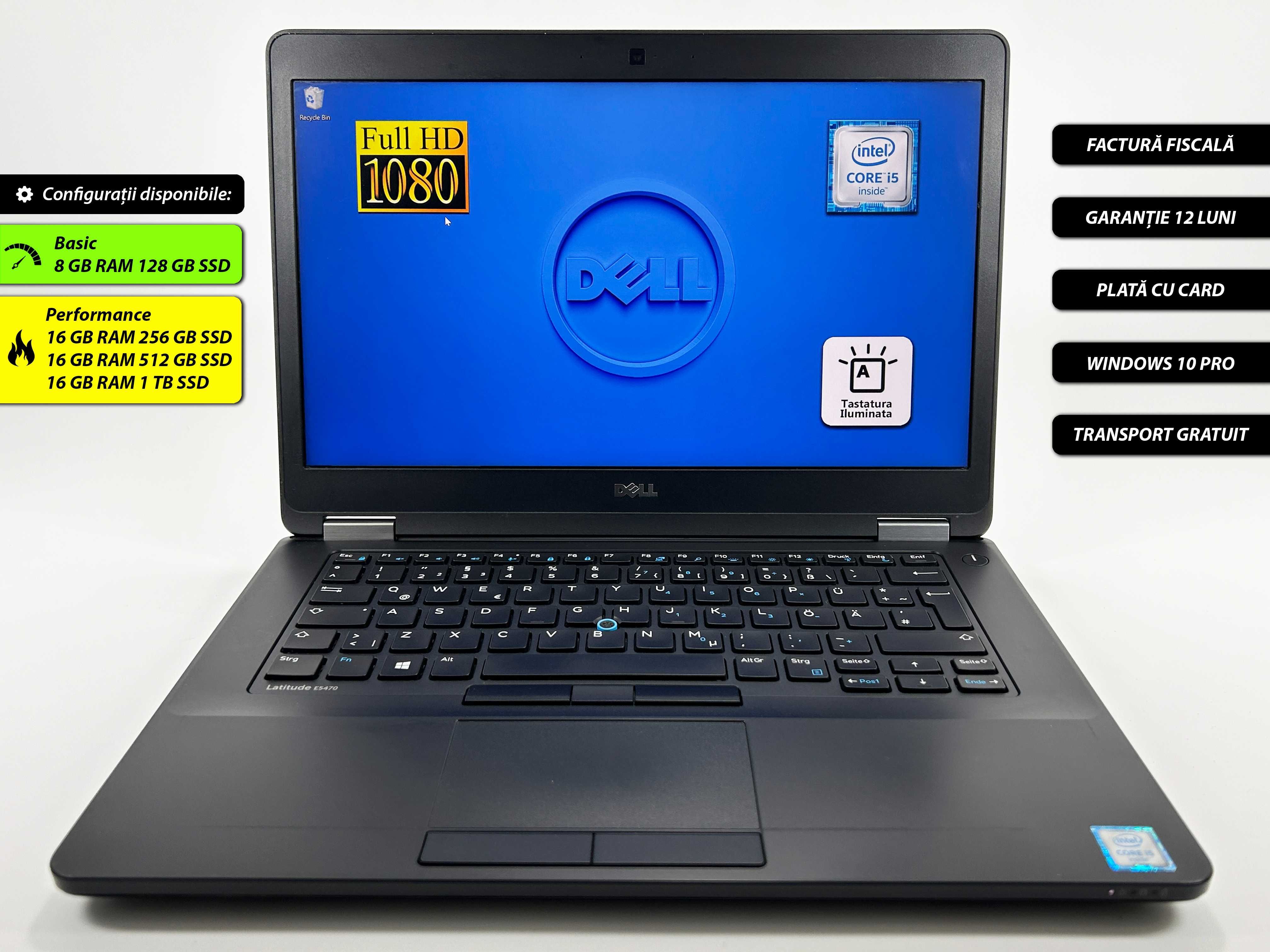 Laptop Dell Latitude i5 16GB RAM 512 GB SSD Full HD ultrabook CA NOU