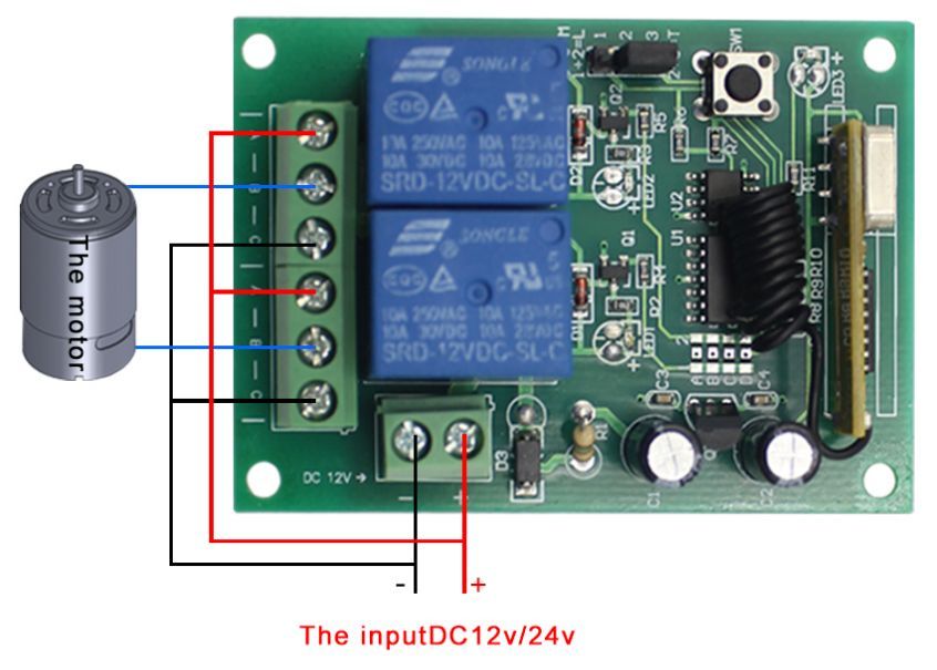 Releu Telecomanda + receptor 6 - 30V 2 canale automatizari usi porti