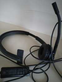 Слушалка с Микрофон Logitech H650e Mono Headset, USB, Черен