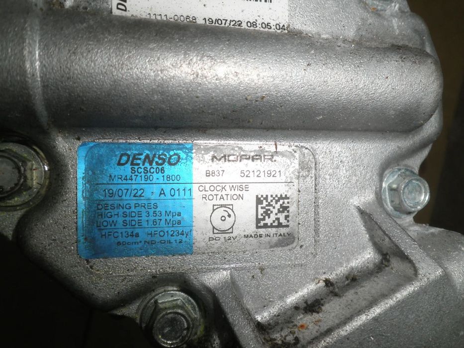 Compresor AC Fiat 500, Panda, Lancia, 1.0 Hybrid 52121921