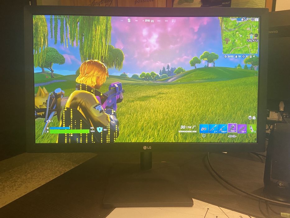 Monitor gaming LED IPS LG 21.5", 75Hz, Negru, FreeSync, Fara burn in