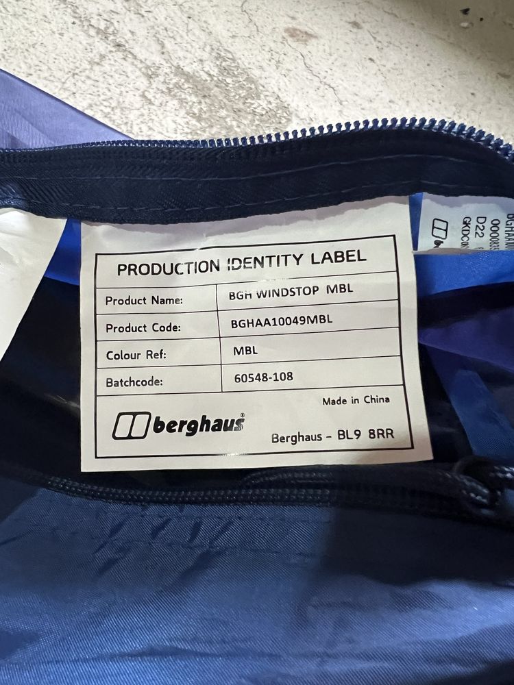 Berghaus BGH Windstop Outdoor Clothing Camping - Blue