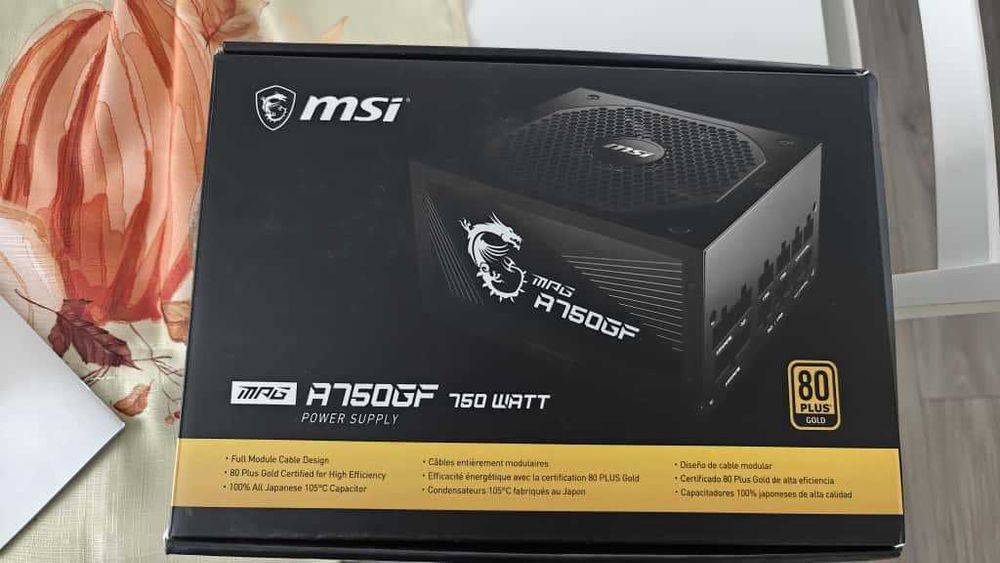 Sursa MSI MPG A750GF, 80 PLUS, Gold, 750W + Kit prelungire cabluri