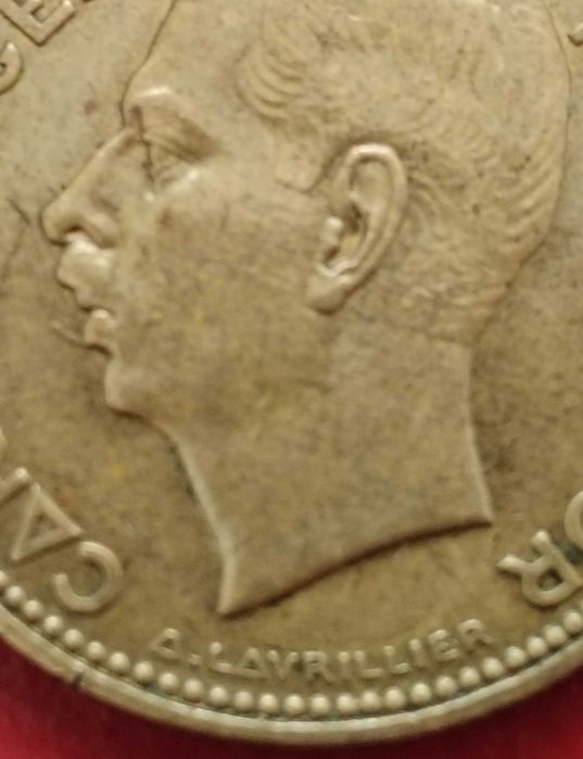 Monedă rară 20 Lei România 1930 – Carol al II-lea – gravor Lavrillier