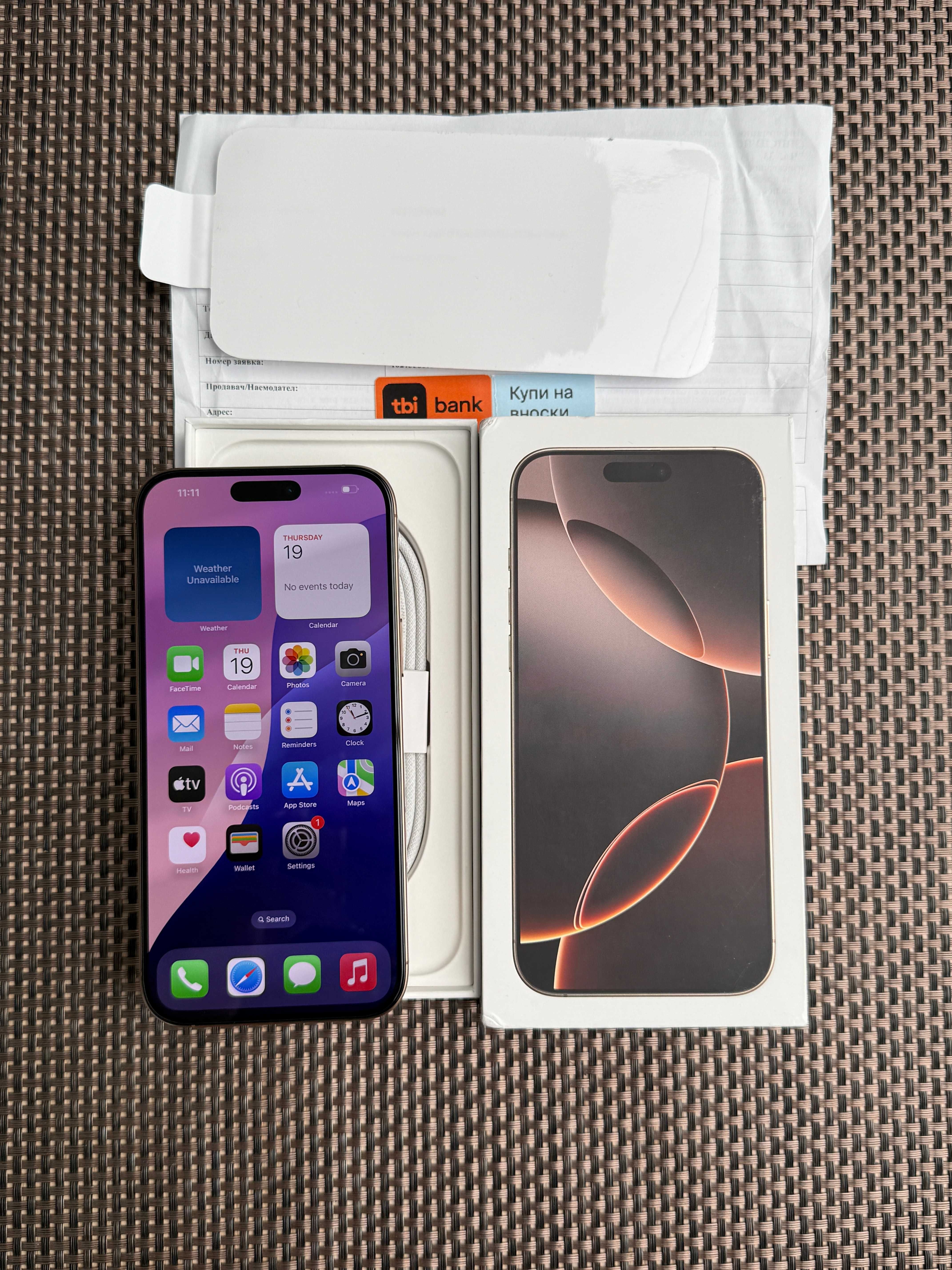 НОВ! 512Gb 24МЕС ГАР iPhone 16 Pro Max Лизинг от 90лв/мес Desert Titan