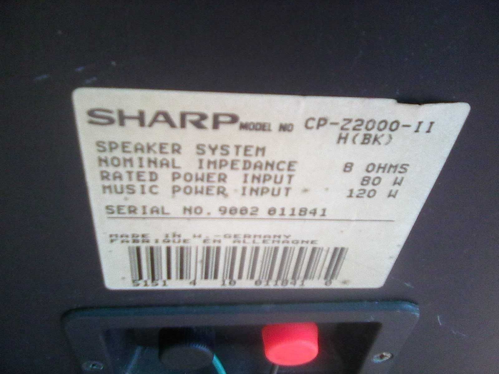 boxe pasive sharp 120w