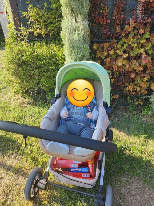 Carucior copii 3 în 1, culoare neutră