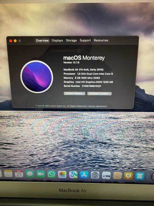 MacBook Air  Model A1466 (2015)  13"  i5  AGP Amanet Cod 3484