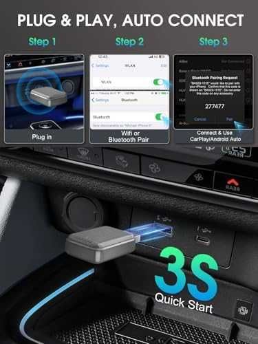 Нов Безжичен CarPlay Android Auto Адаптер USB Bluetooth кола автомобил