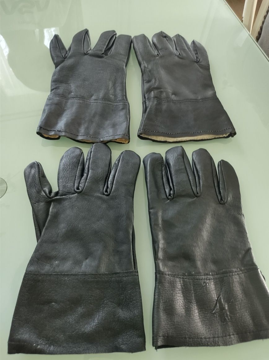 2 perechi de mănuși piele naturala xxl