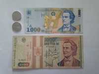 Pachet 2 monede de 1000 lei+2 bancnote de 1000 lei Eminescu