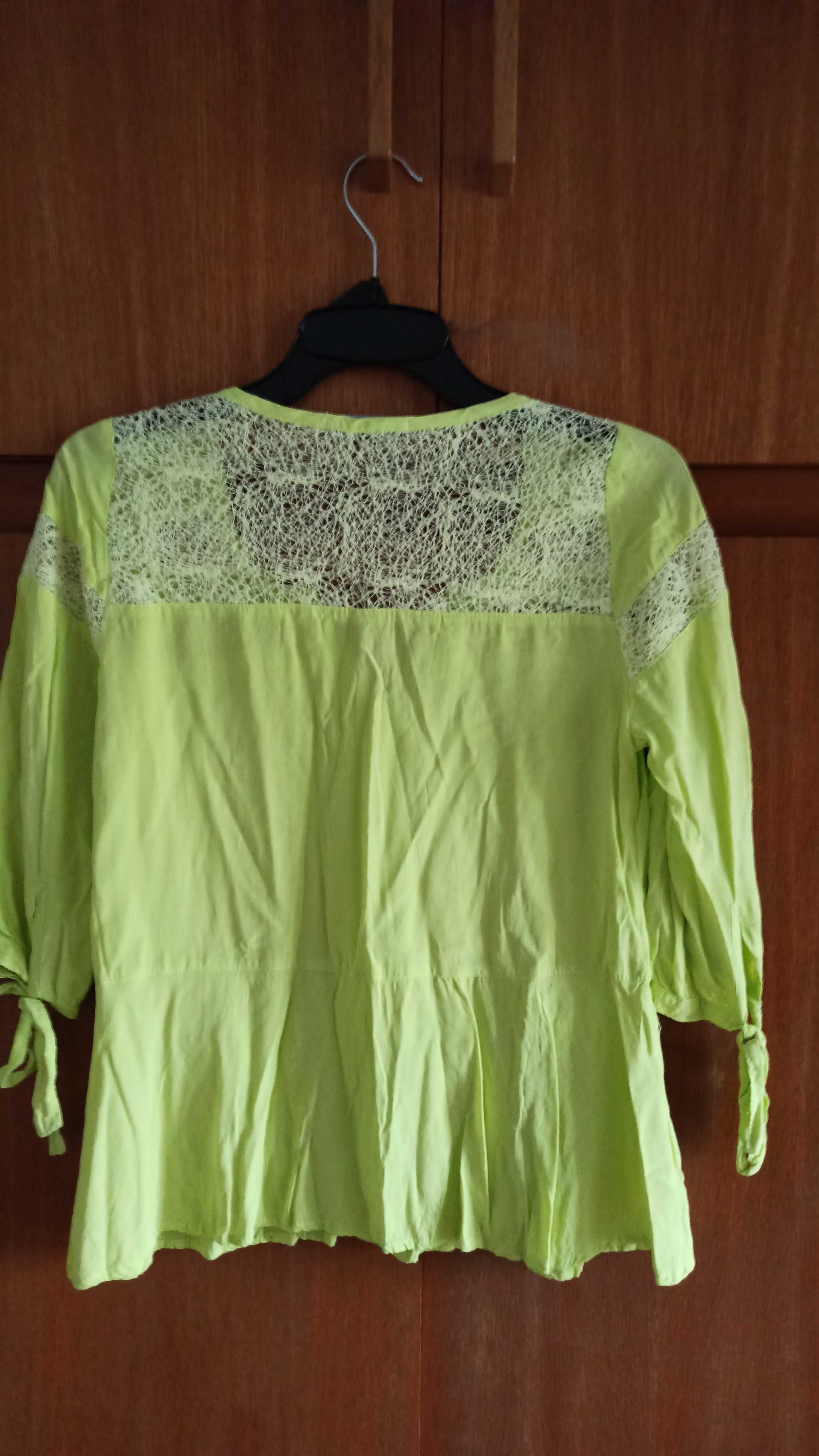 блуза в лайм зелено / Lime green blouse