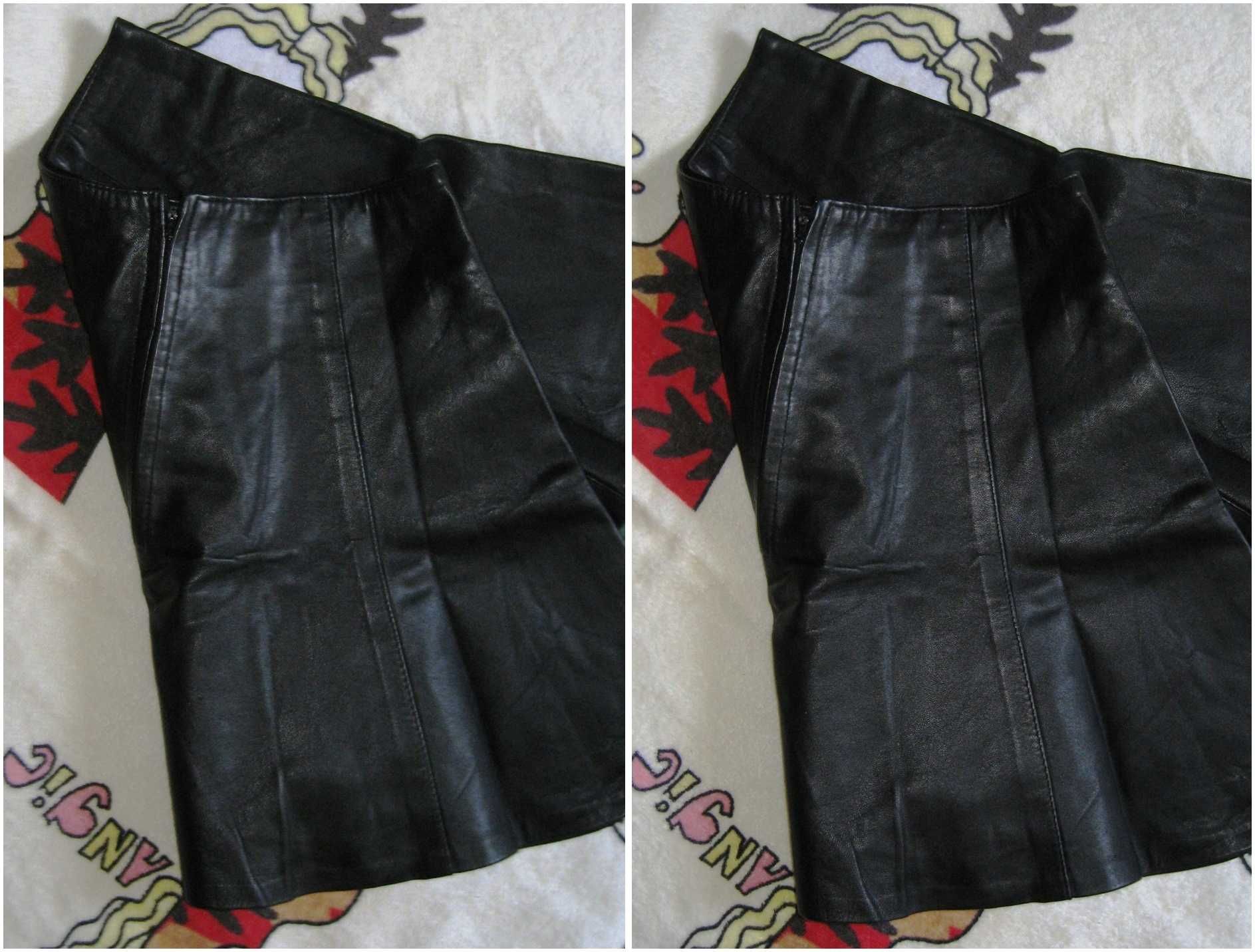 Кожаные мини юбки на 42-44 размеры -по 15,000 тенге