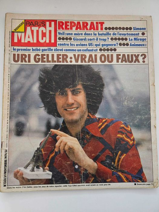 Paris Match Uri Geller 1976