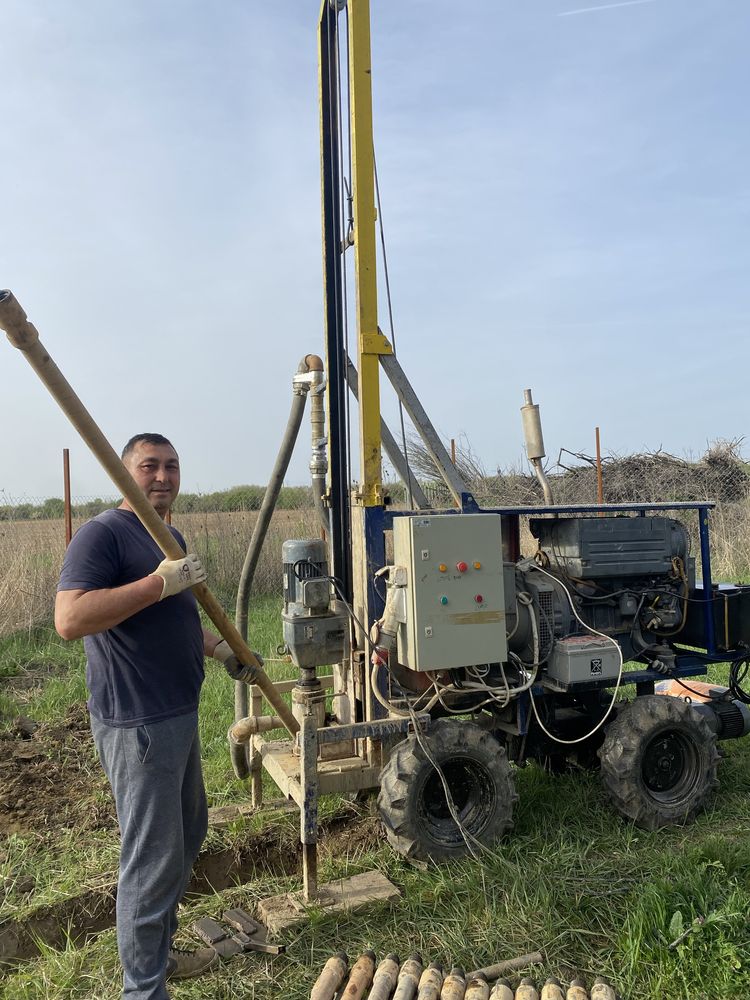 FORAJE PUȚURI APĂ Profesionale- Mecanizate-30-150m-Denisipari