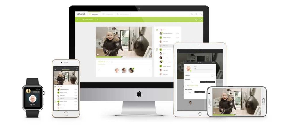 Netatmo Welcome Camera smart de interior, Sirena, 3 Senzori de miscare