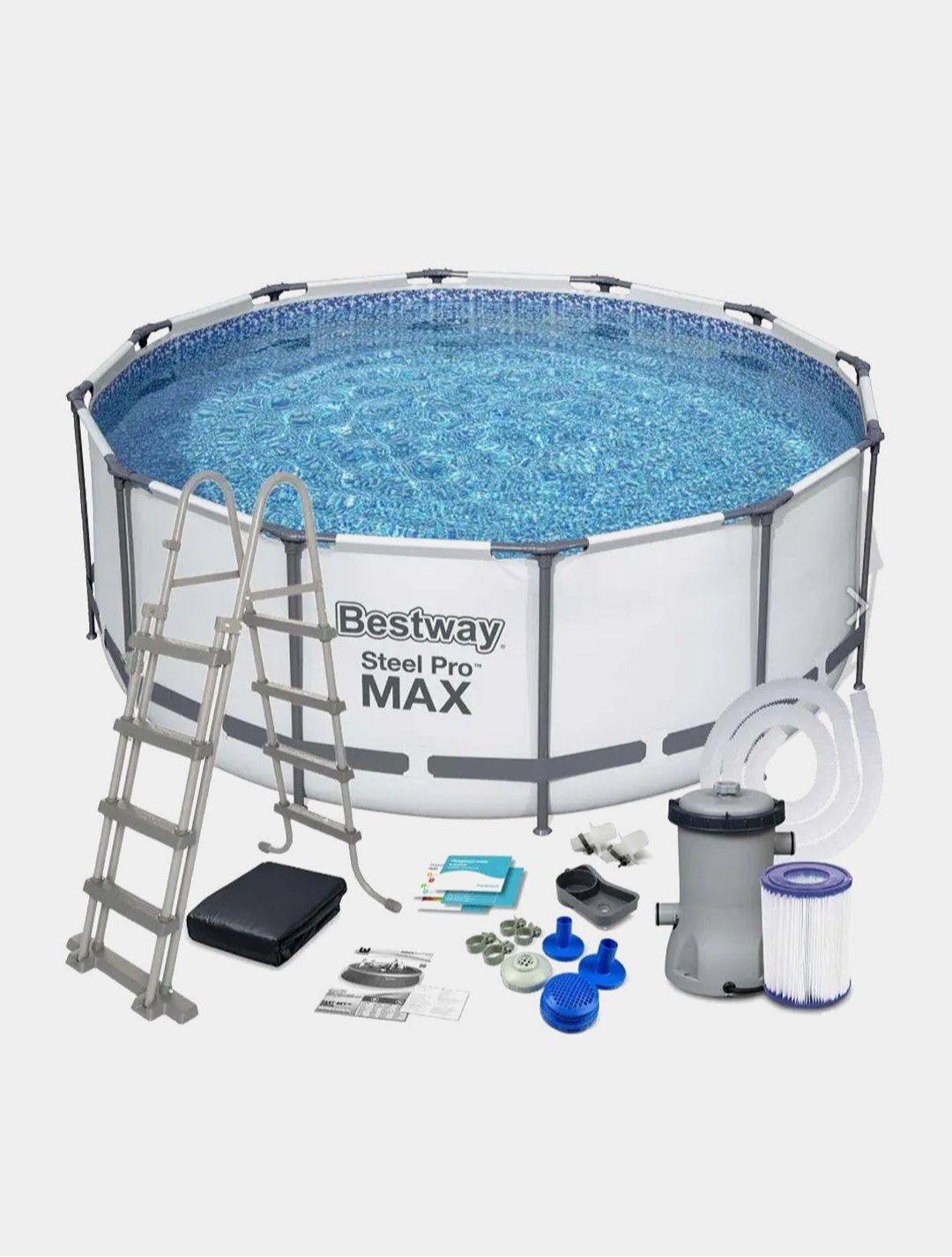Бассейн bestway с набором 366×120   с лестницей и с насосом .