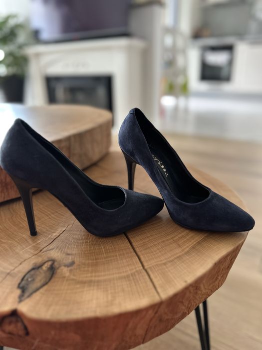 Pantofi stiletto, marime 33, piele intoarsa