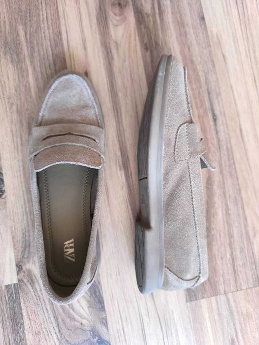 Велурени мокасини Zara