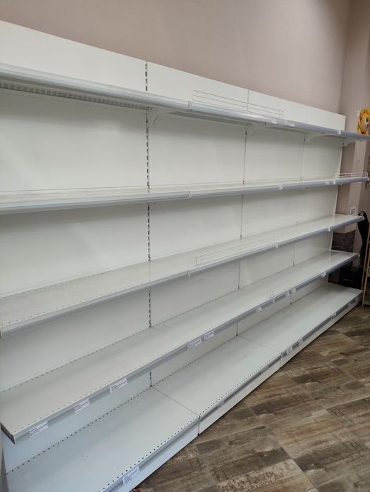 Метални стелажи, метални рафтове, стелажи за магазини  5 нива