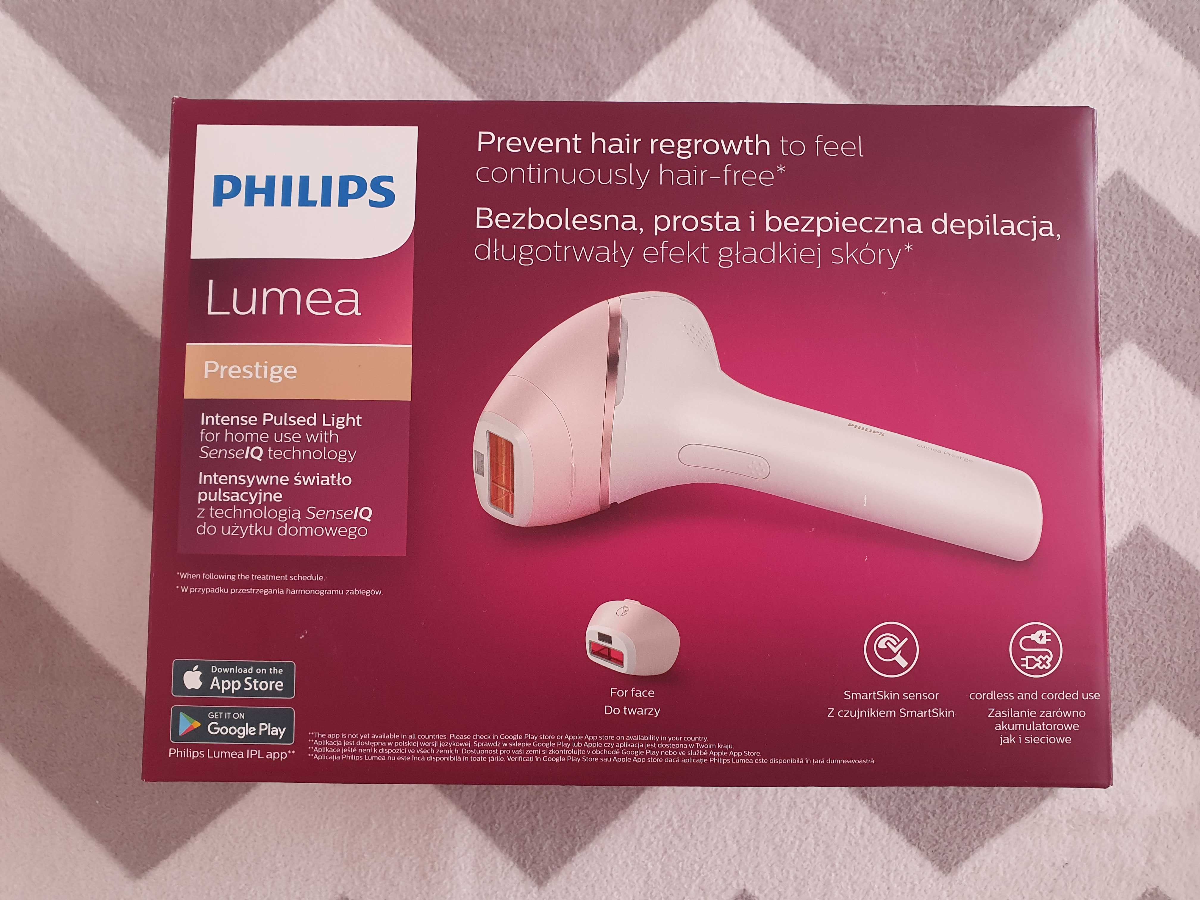 Epilator IPL Philips Lumea Prestige BRI950/00, Senzor Smartskin