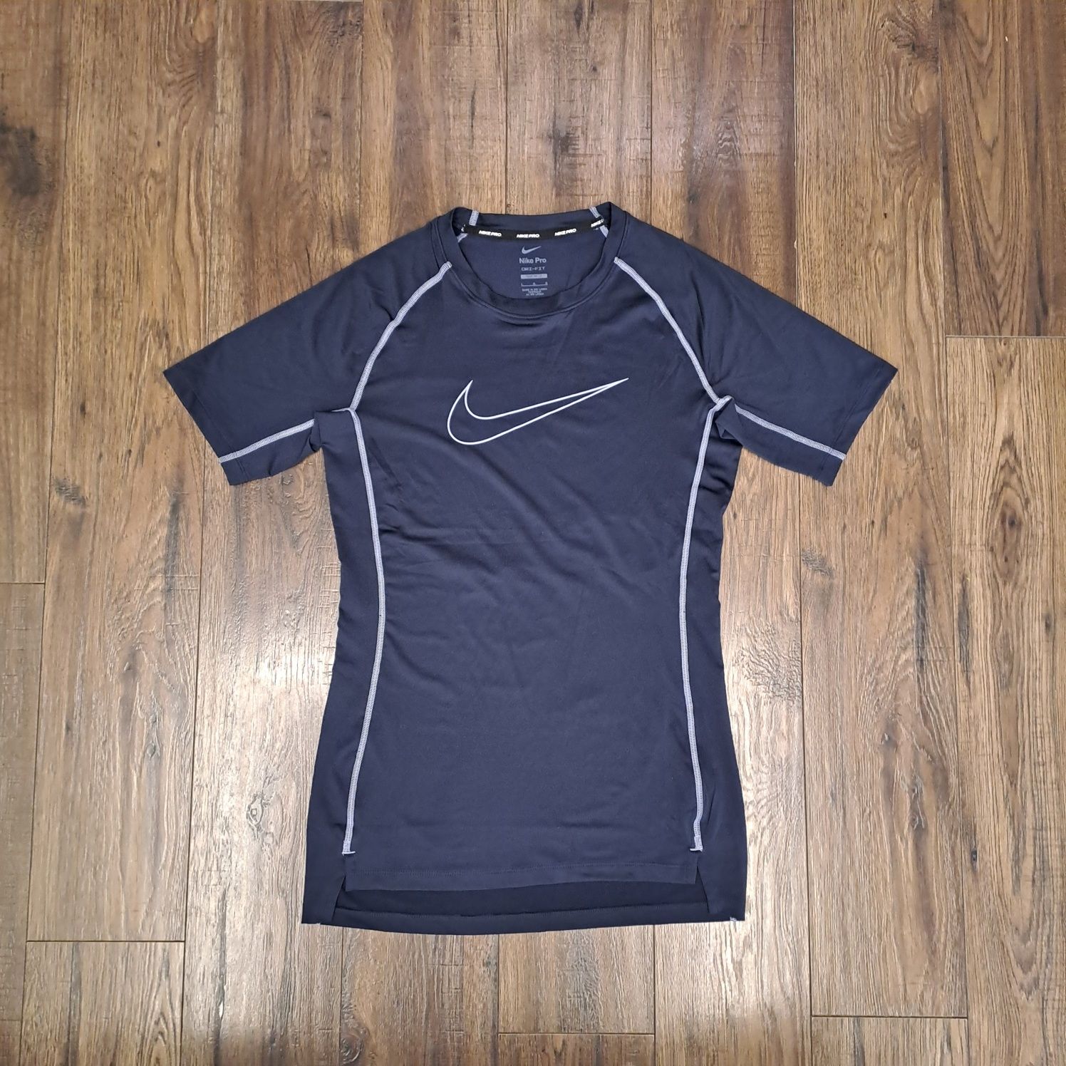 Nike Pro оригинална мъжка тениска Dri-fit тъмно синя L