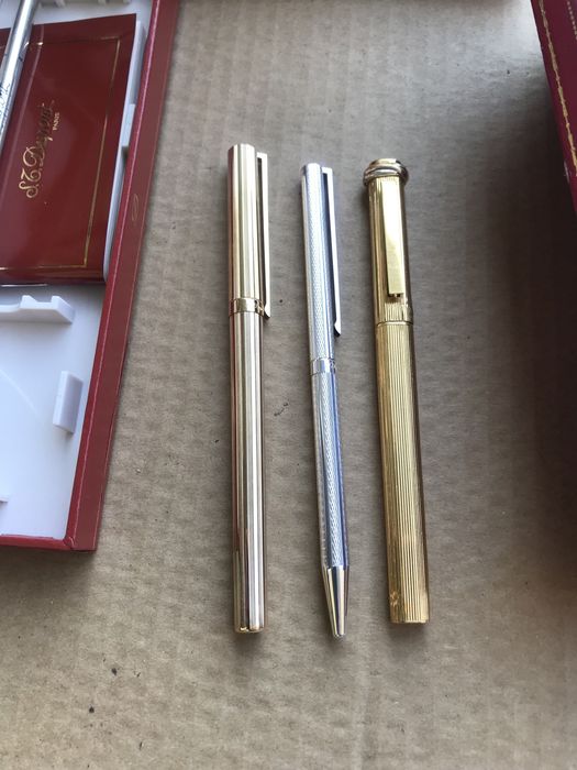 Pix vechi original St Dupont si Cartier placate cu aur