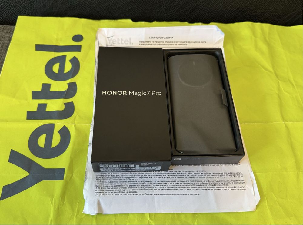 ***ЧИСТО НОВ 512GB Honor Magic 7 Pro 5G 12GB Yettel Гаранция 2027г. Bl
