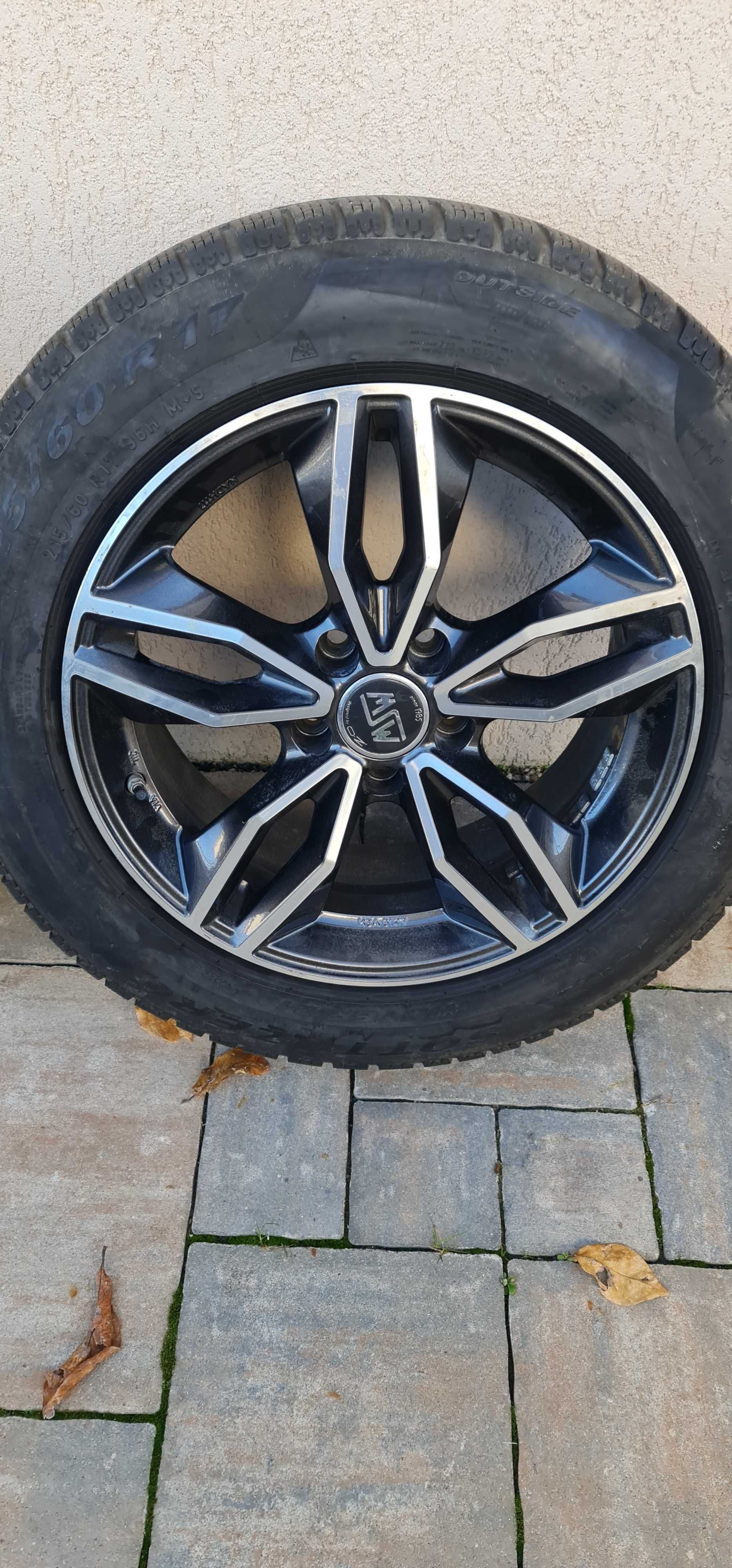 Vand 4 Cauciucuri Pirelli winter 215/60/R17 Janta aliaj MSW