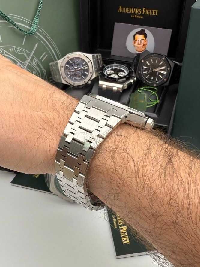 audemars piguet royal oak extra-thin сребристо-синьо