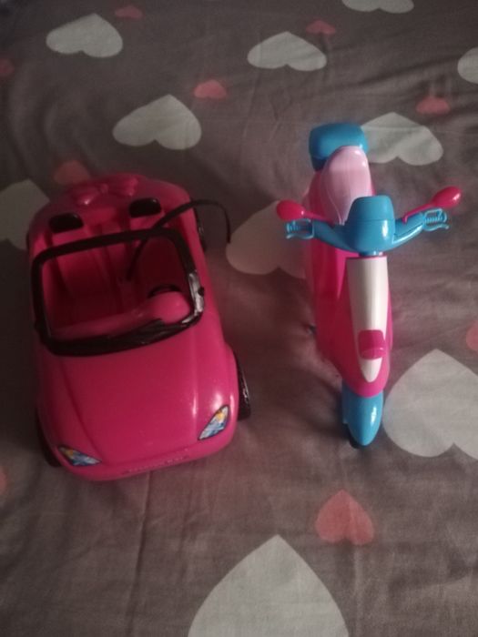 Masinuta papusi, scuter, chiuveta si wc de păpuși