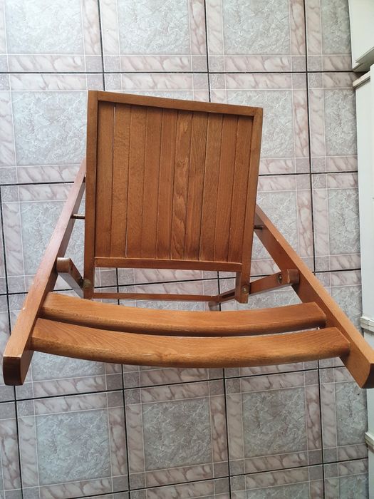 OCAZIE, Scaune din lemn masiv, pliabile, 7 bucăți, noi