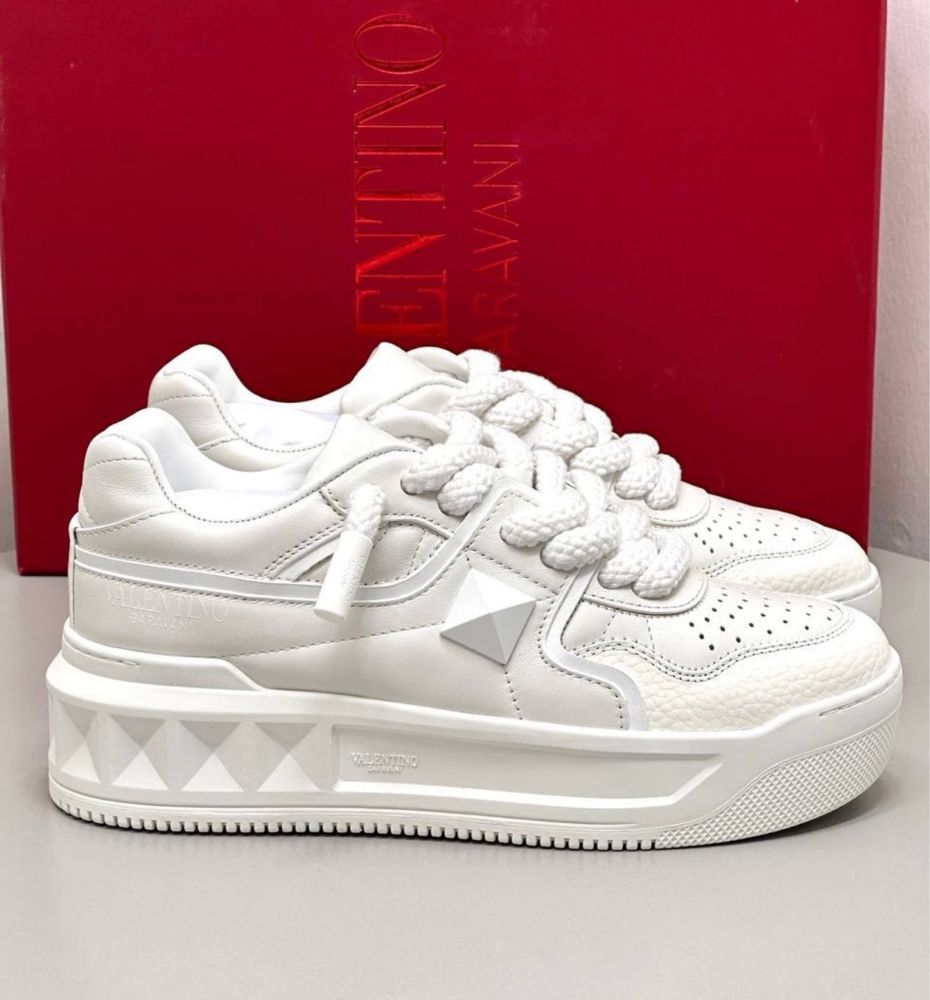 Adidasi Valentino alb full piele naturala